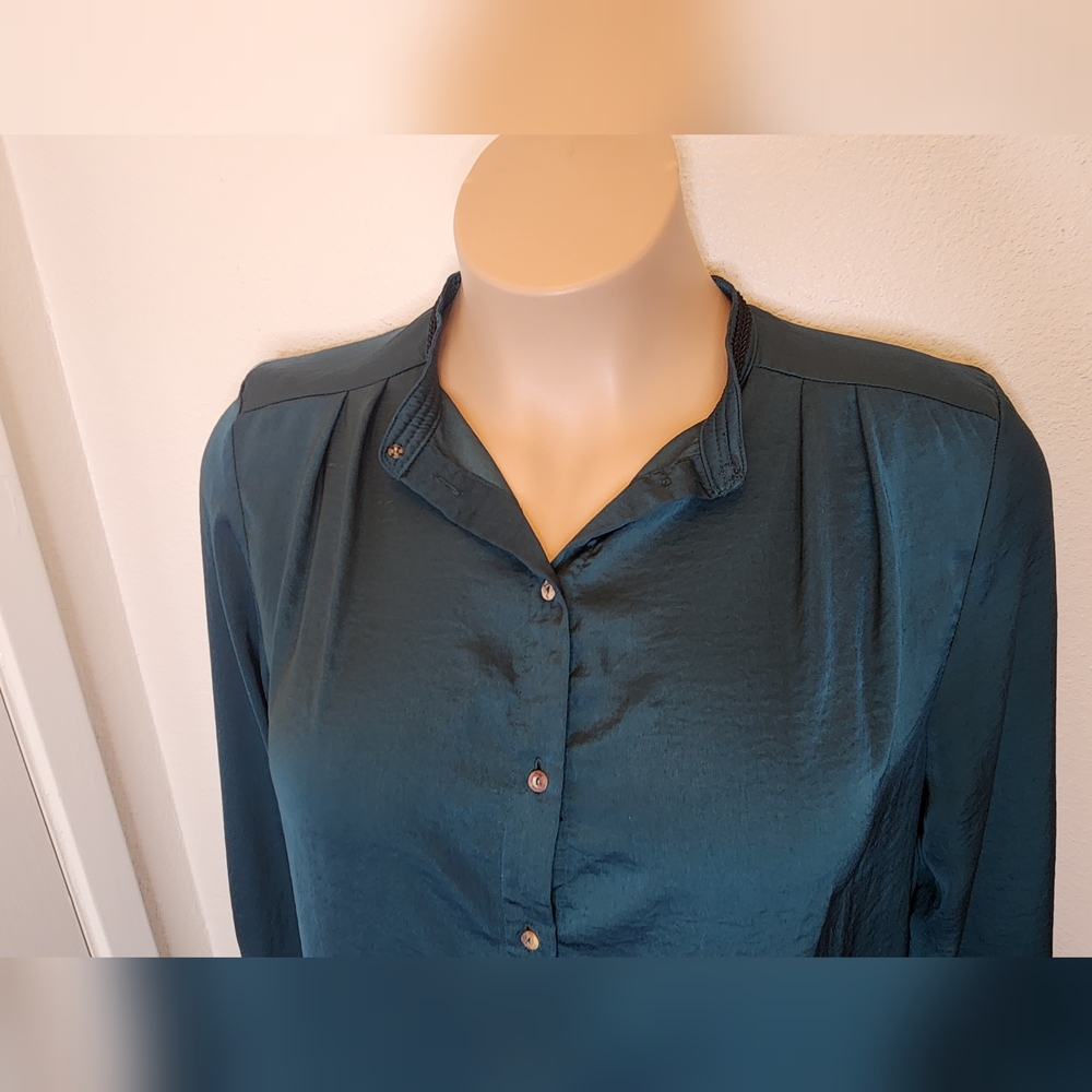 H&M Teal Button-Down Shirt - image 2